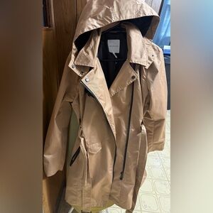 Avec Les Filles Tan Trench Rain Coat